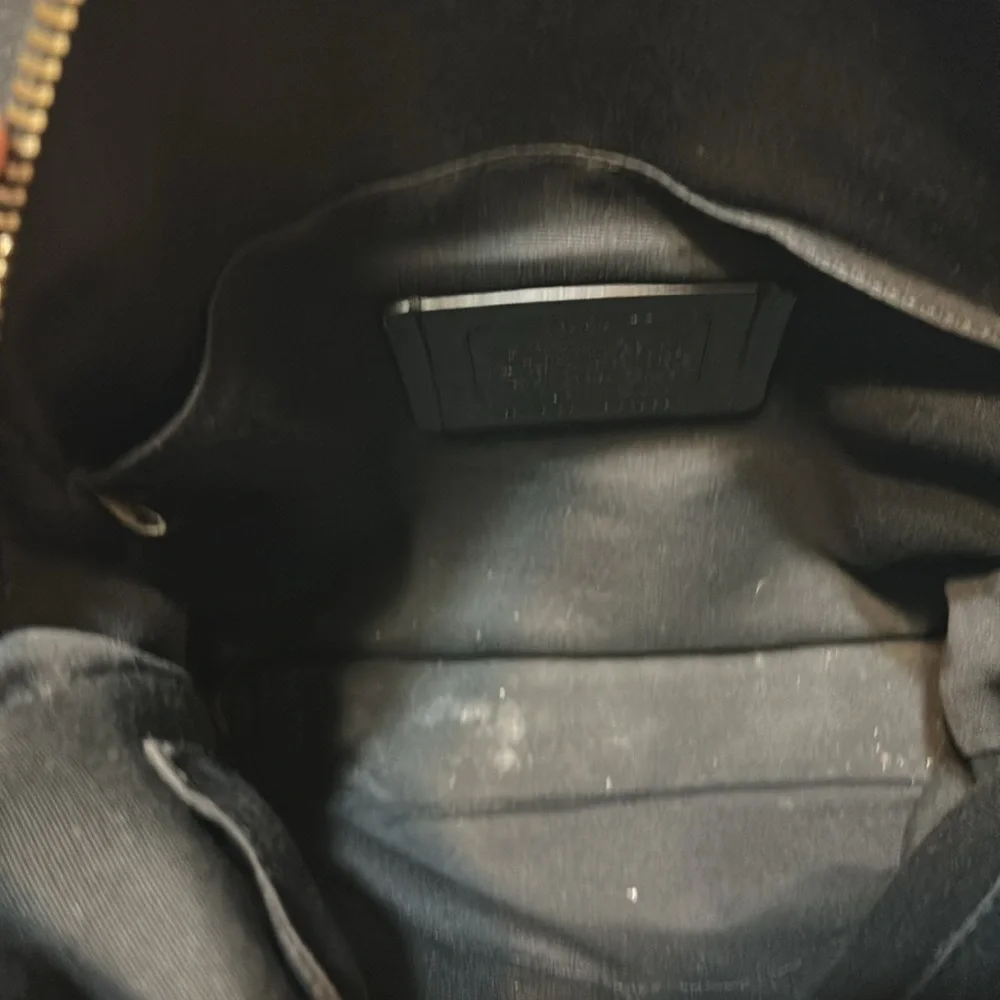 Coach Unisex Smythe Black Leather Crossbody Houston Flight Messenger Bag - Picture 5 of 8